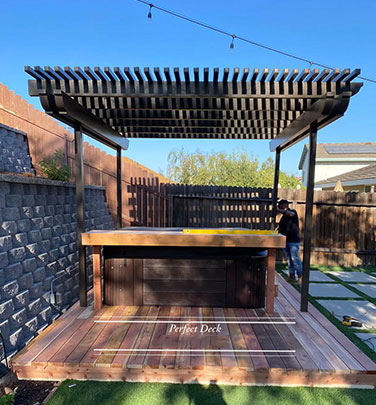 Cedar Decking in Pasadena