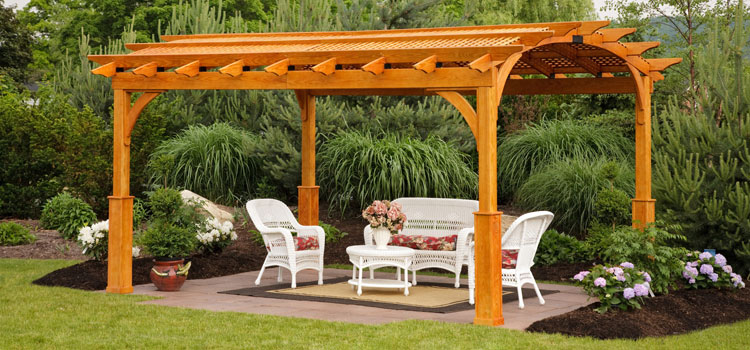 Cedar Wood Pergola Installation in Pasadena, CA